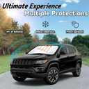Windshield Sun Shade for Jeep Compass 2017-2025, Car Front Window Sunshade with 240T Sun Visor Protector Blocks UV Rays Heat Sun Shield Accessories