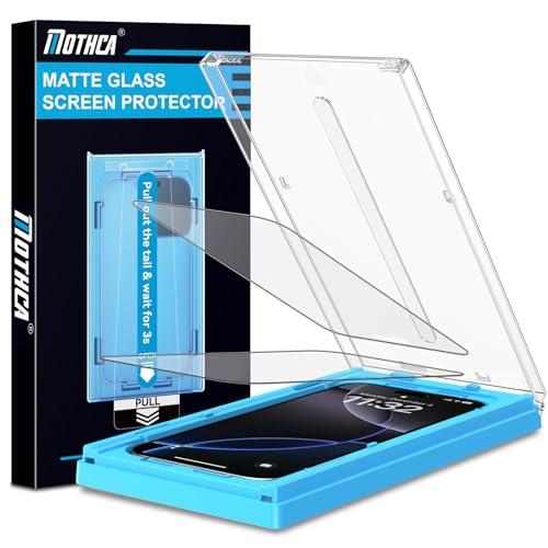 Mothca 2 Pack Matte Glass Screen Protector for iPhone 17 Pro/iPhone 16 Pro/iPhone 17 6.3-inch [Auto Fit Box Dust-Free] Full Coverage Anti-Glare & Anti-Fingerprint Tempered Glass, Smooth as Silk