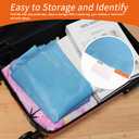 Polecasa Extra Heavy-Duty Laundry Bag 21x24”- Machine Washable Small Storage Bag with Reinforced Handles & Drawstring Closure & ID Tag for College Dorm Travel - Gulf Blue