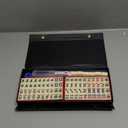 drizzle Numbered Travel Mahjong Mini Set 20mm with Instructions - Portable 146 Tiles for Beginners with 4PCS Racks 2 Pounds Chinese Mah-Jong Game