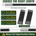 Fiberglass Tent Poles Replacement, 6 Sizes, 1 or 2 Pack, 12 ft