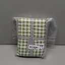 NSNLGSGC Sage Green Gingham Full Sheet Set, Soft Brushed Microfiber Plaid Full Bed Sheets, 4-Pieces Grid Sheet Set with Deep Pocket
