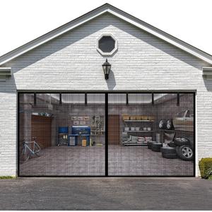 LIAMST Garage Door Screen 12 * 9FT1 Car Garage Doors- Reinforced Fiberglass Door Screen,Stronger High Energy Magnets Magnetic Screen Door