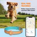 2-in-1 GPS Tracker for Dogs: Smart Pet Collar with Real-Time Tracking,No Monthly Fee/Subscription (iOS Only) Waterproof, Anti-Lost,365-Day Long Battery Life GPS Tracker Dog Collar(Tracker Included), Size: L(12.5''-21'')