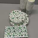 Pickmesh 250 Pcs St. Patrick's Day Party Supplies Kit for 50  Shamrock Disposable Paper Plates, Napkins and Cups for St. Paddy's Day Party, Irish Celebration, Birthday Decorations (Green)
