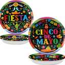 9Inch Cinco De Mayo Disposable Party Plates Mexican Fiesta Paper Plates for Cinco De Mayo Party Supplies