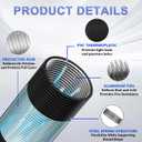 8 Inch Flexible Ducting Hose 16 Feet Black Aluminum Ducting -4 Layer Protection Dryer Vent Hose for HVAC Heating Cooling Ventilation and Exhaust, 2 Clamps Included