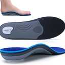 Walkomfy Heavy Duty Support Pain Relief Orthotics - 210+ lbs Plantar Fasciitis High Arch Support Insoles for Men Women, Flat Feet Orthotic Insert, Work Boot Shoe Insole, Absorb Shock with Every Step (Mens 6-6.5 | Womens 8-8.5--(9.84")(25cm), Blue-227)