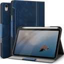 Antbox Case for iPad mini 7 A17 Pro, iPad mini 7th/6th Generation Case (2024/2021) with Pencil Holder Vegan Leather Smart Cover with Auto Sleep/Wake Stand Function