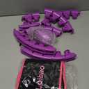 JLoibao Weighted Hula Circle for Adults Weight Loss, Infinity Fitness Hoop Plus Size 51 Inch with Sweat Belt, Include 27 Detachable Links and Waist Trainer for Women (Purple)