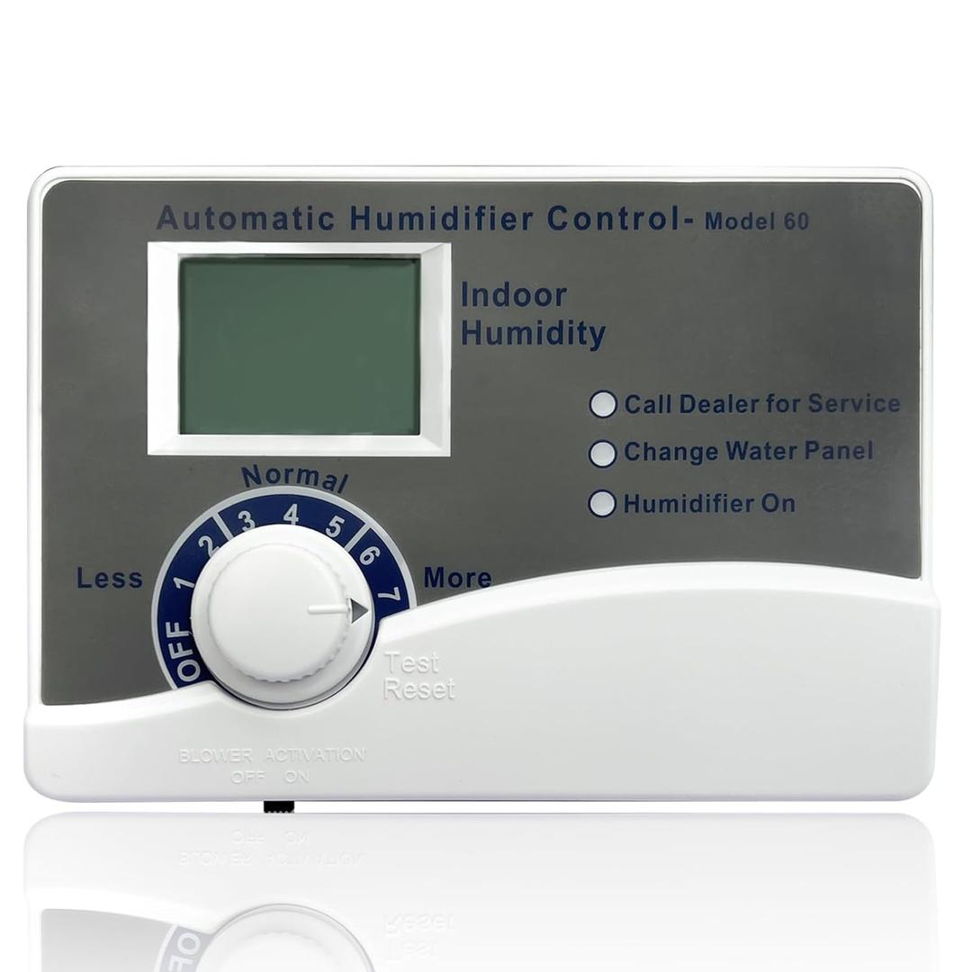 Model 60 Digital Automatic Humidifier Controll Compatible with AprilAire 400 500 600 700 Series Whole-House Humidifiers with Outdoor Temperature Sensor, 24VAC