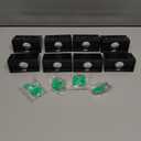 Solar Fence Lights Outdoor Waterproof High Brightness LED Spot Lens Deck Lights 7 Mode Warm & Cool White RGB Solar Powered Wall Lighting Decor for Outside Patio Step Backyard Railing Pool - 8 Pack (Black)