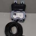 Outdoor Power Outlet,Outdoor Extension Cord Waterproof Double Wall Outlet Extender with On-Off Switch and Indicator LightExterior Electric External Power Outlet,Outside Outlet (32.8FT)