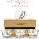 Mezcal and Spirits Sipping Glasses | Tequila Tasting Collection | Set of 4 | 5 oz Crystal Tasting and Drinking Glassware Copitas for Joven, Reposado, Anejo Mezcals | Stemless Liquor Sippers