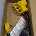 EV Charger Adapter Cord NEMA 5-15P to 14-50R with Circuit Breaker, Overload Protector, 3 Prong Household to 4 Prong Tesla Charger Adapter with Handle & LED Indicator, STW 10AWG, ETL Listed