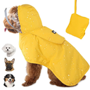 Lukovee Dog Raincoat, Adjustable Dog Rain Jacket with Clear Hooded Double Layer for Large Medium Small Dogs Puppies, Waterproof Rain Coat Poncho with Reflective Storage Pocket & Rim (XS, Y) Size: M