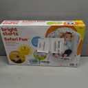 Bright Starts Baby Bouncer Soothing Vibrations Infant Seat - Removable -Toy Bar, Nonslip Feet, 0-6 Months Up to 20 lbs (Safari Fun)
