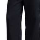 Susclude Mens Baggy Bootcut Sweatpants Wide Leg Flared Stretch Elastic Waist Drawstring Cotton Lounge Workout Casual Pants (36, Navy Blue)