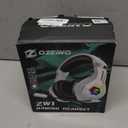 Ozeino Gaming Headset for PC, Ps4, Ps5, Xbox Headset with 7.1 Surround Sound Gaming Headphones with Noise Canceling Mic, LED Light Over Ear Headphones for Switch, Xbox Series X/S, Laptop, Mobile White