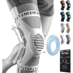 NEENCA Professional Knee Brace for Pain Relief, Medical Knee Support with Patella Pad & Side Stabilizers, Compression Knee Sleeve for Meniscus Tear, ACL, Joint Pain, Runner, Workout - FSA/HSA Eligible L