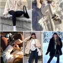 Blue Breath Fleece Lined Leggings Women-Tummy Control High Waisted Workout Thermal Warm Soft Yoga Pants (Gray, S)