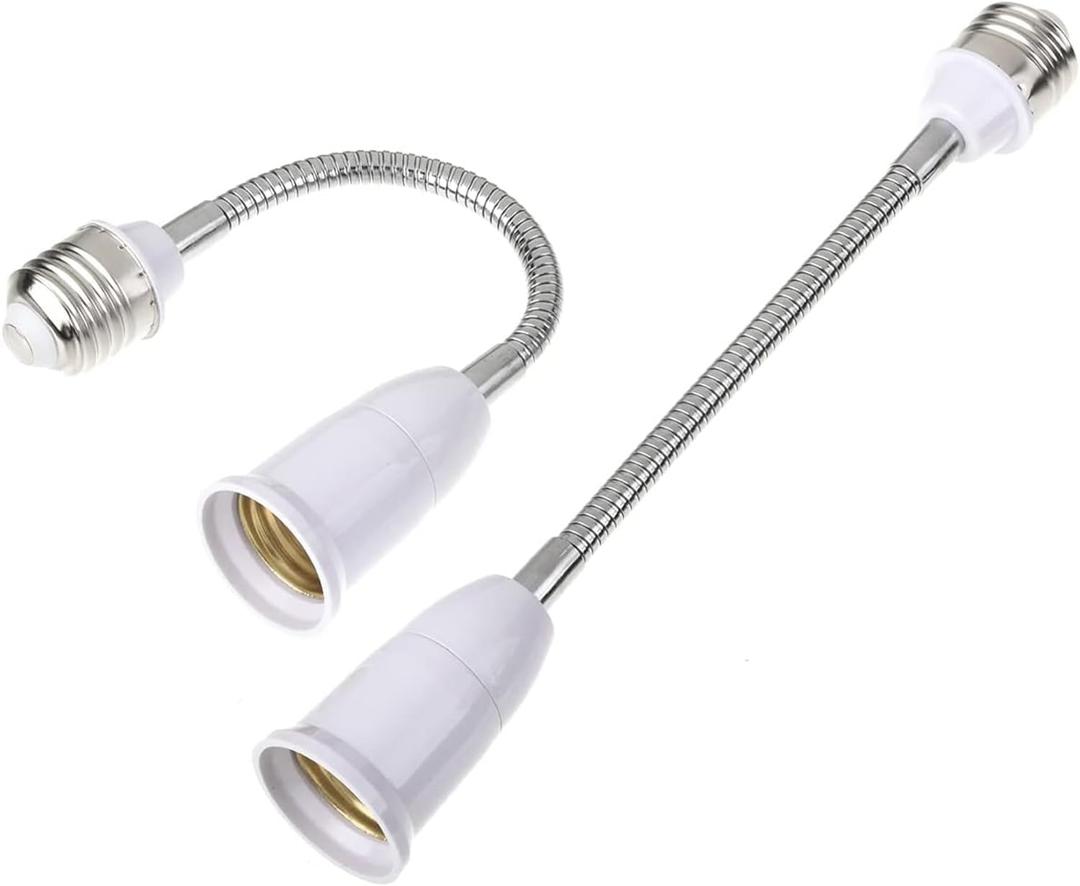 E27 Flexible Light Socket Extender/Adjustable Bulb Extender for Home Light Fixtures/LED Grow Light Socket Stand etc (11inch)