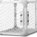 DIGGS Evolv Dog Crate - Slim, Durable Dog Kennel with Removable Ceiling Panel and Modular Design - Safe, Stylish, and Convenient (Ash, Medium)