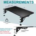 Yaocom Desk Extender Tray, 24 x 12 Inch Desk Extension, 90 Foldable Keyboard Tray Platform for Table Mount Arm Rest Shelf Foldable Drawer for Dorm, Office, Kitchen Bar, Rv Countertop, Black