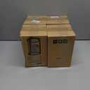 4 x Makeup Brush Holder, 2 Tier Clear Cosmetic Tools Organizer, Round Makeup Organizer for Vanity Countertop (Milky White)