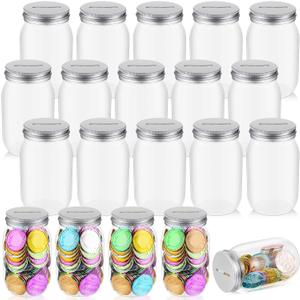 Roowest 48 Pcs Coin Jars for Behavior Tokens Bulk Plastic Reward Jars for Kids Token Classroom Behavior Management Back to School Supplies Teacher Tools, 12.6"W x 12.2"H