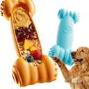 FOXMM 2-Pack Freeze Toys for Dogs Slow Feeder Dog Lick Bone Indestructible Chew Toy for Aggressive Chewers,Puppy Teething Relief,Fillable Enrichment Treat Toy Suitable for Small & Medium Breed(Nylon)