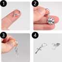 925 Sterling Silver Earring Making Supplies Ear Hooks Rings Butterfly Back