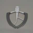 Flex Edge Beater Accessories and Attachments for KitchenAid 6 Quart Bowl-Lift Stand Mixer, Pastry Paddle Attachment for Kitchenaid, Dishwasher Safe, White