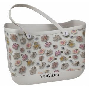 Banvikon Bag Tag Charm Flower Butterfly Monogram Personalized Beach Bag Bogg Tag Pop In Bit 13*18 Banvikon Bag Tag Charm Flower Butterfly Monogram Personalized Beach Bag Bogg Tag Pop In Bit 13*18