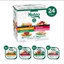 Nutro Natural Choice Cuts in Gravy Wet Dog Food, Grain Free Dog Food Wet Turkey, Chicken, Lamb, Beef Recipes Variety Pack, 3.5 oz. Trays (24 Count, Pack of 1) (EXP 01/31/28)