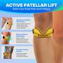 Healrecux Patellar Tendon Support Strap, Silicone Patella Knee Strap, Non-Slip Patella Band Knee Brace for Jumpers Knee, Tendonitis, Basketball, Volleyball - Yellow 1 Pack