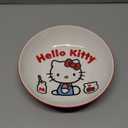 Silver Buffalo Sanrio Hello Kitty Milk and Goldfish Red and White Ceramic Dinner Pasta Bowl, 9 inches