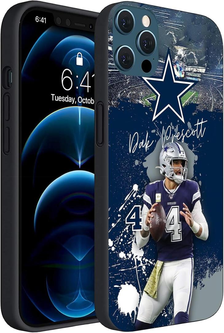 Compatible for iPhone 12 Case, Design Everyday Soft-Grip TPU Phone Case(Dallas-Prescott) (Picture-3)