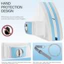 Magnetic Glass Cleaner Tools - Double Sided Windows Glass Cleaner Wiper for 5-25mm Single Double Glass with 2 Pc Pink Microfiber Cleaning Cloth 5-Files Adjustable Windshield Cleaner Tool for High-Rise