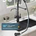 FORIOUS Black Kitchen Faucet with Purfied Water Filter, Pull Down Sprayer