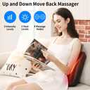 MASGRE Shiatsu Back Massager with Heat, Rolling Up and Down 4D Kneading Massage, Electric Massager for Pain Relief Deep Tissue, Lumbar Lower Back Massager, Gifts for Women Men Mom Dad