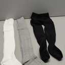 2 Knee High Socks (White and Grey) and Black Tights  22"(56cm