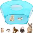 Small Animal Playpen, Guinea Pig Playpen, Foldable Hamster Cage Tent with Zipper Cover, Waterproof Play Yard Fence for Hamster Rabbit Kitten, Indoor Small Pet Exercise Pen