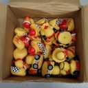Shappy 50 Pieces Race Car Driver Rubber Duckies 2 Inch Mini Rubber Ducks for Kids Birthday Party Decorations Gift Classroom, 3 Designs