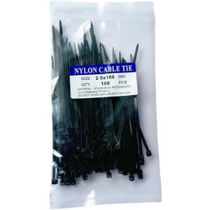 Blue 3X100Mm 100Pcs Strong Plastic Cable Tie Self-Locking Fastening Ring Zip Wraps Strap Tie Red Green Yellow