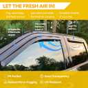 Window Visor for 2007-2016 Jeep Compass, Out-Channel Rain Guards Shields Vent Deflector Shade Wind Dark Smoke 2008 2009 2010 2011 2012 2013, Tape-On Outside-Mount, 4PCS