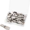 Shelf Pegs, 50 Pcs Shelf Pins, 5mm Shelf Support Pegs, Nickel Plated Cabinet Shelf Pegs Holders, Shelf Bracket Pegs for Kitchen Bookcase Shelf Shelves Cabinet Furniture Closet Shelf Pins Support