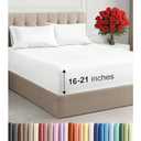 Extra Deep Pocket King Size Sheet Set - 4 Piece Breathable & Cooling Bed Sheets - Hotel Luxury Bedding with 16 to 21 inch Extra Deep Pockets - Ultra-Soft, Fade & Wrinkle Resistant - Oeko-Tex - White