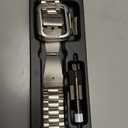 Fullmosa Metal Band Compatible with Apple Watch Bands 45mm 44mm 42mm 46mm 49mm 41mm 40mm 38mm, iWatch Band with Case for Apple Watch Series 11 10 9 8 7 6 5 4 3 2 1 SE3/2/1 Ultra3/2/1 , 42mm 44mm 45mm, Silver