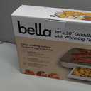 bella 10" x 20" Electric Griddle with Warming Tray, EverGood Ceramic Nonstick Coating & Removable Temperature Probe, Dishwasher-Safe Drip Tray & Cool Touch Handles, 1500 Watt, Oatmilk